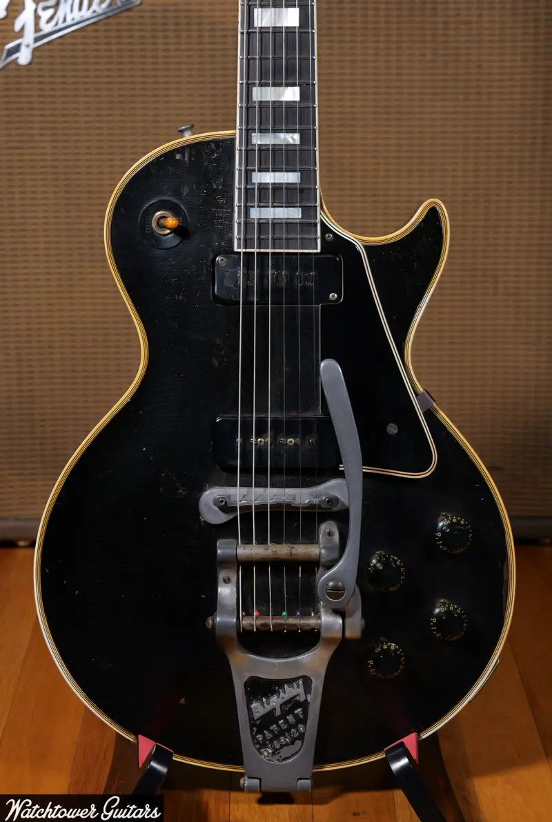 1956 Les Paul Custom Ebony Factory Dogbone & Bigsby 1