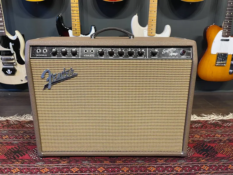 1962 Fender Super Amp Brown Tolex 1
