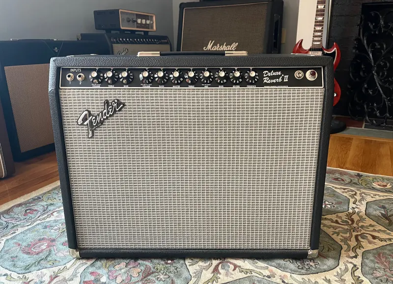 1984 Fender Deluxe Reverb Ii Black Tolex "Rivera Era" 1