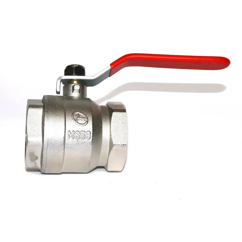 2" Ball Valve | Full Port, Nickel-Plated Brass 1