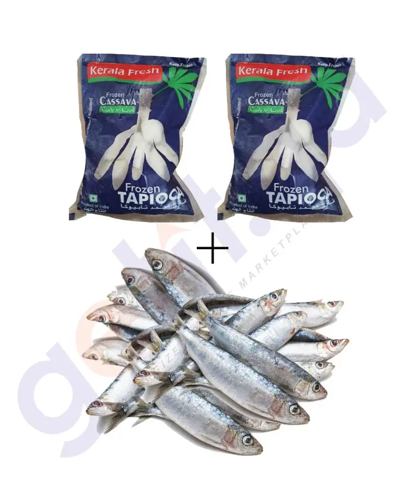 2 X Frozen Tapioca 700Gm + 1Kg Oman Sardine (Mathi Cleaned) 1