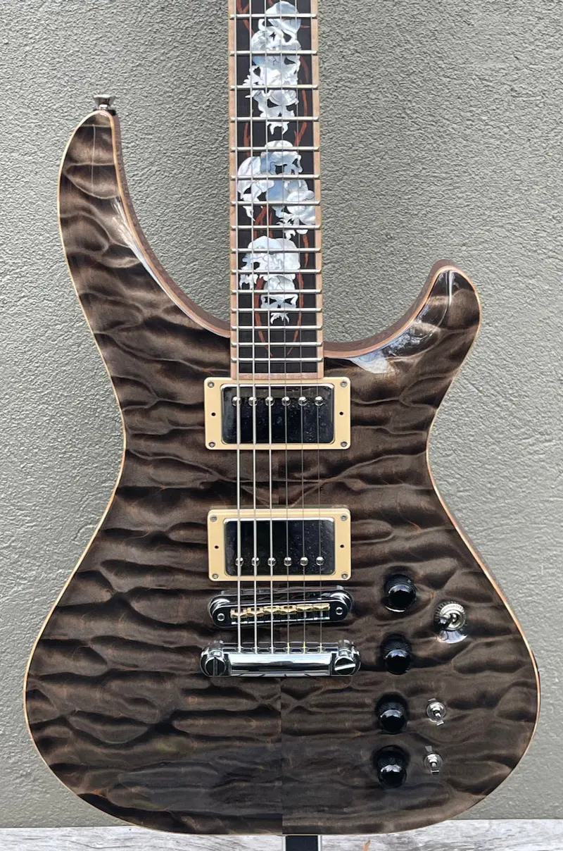2003 Mcnaught Phoenix Signature Series Rattlesnake Double Diamond Quilt Skull Pile Inlays 1