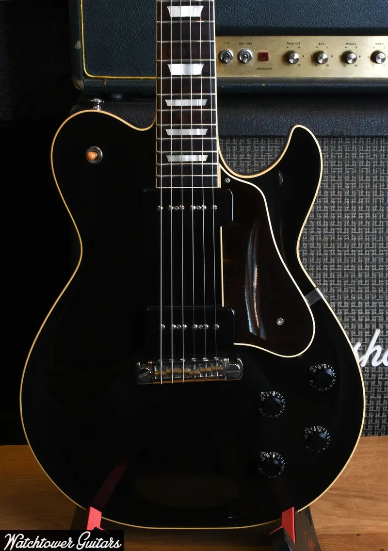 2011 Gustavsson Bluesmaster Custom Black P-90'S 1