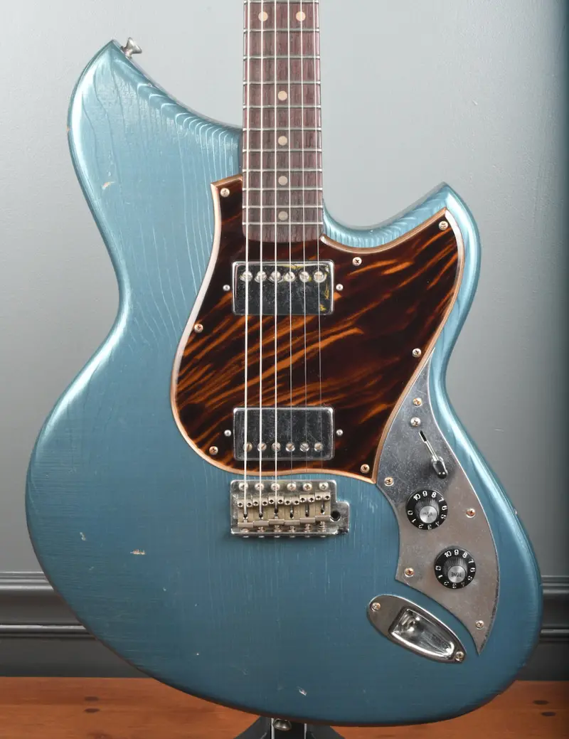 2019 Novo Guitars Serus Sv Aged Pelham Blue Throbak Pickups 1