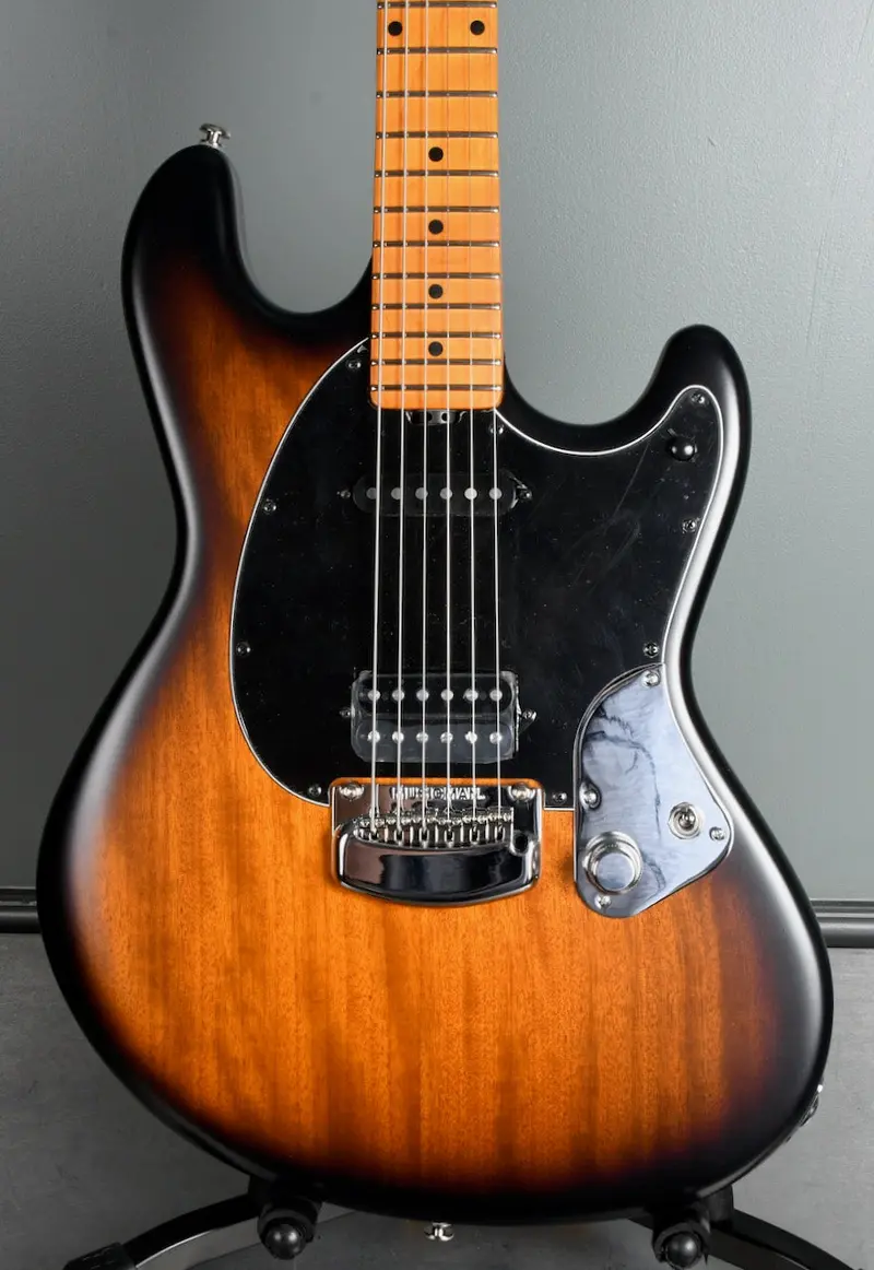 2020 Ernie Ball Music Man Dustin Kensrue Stingray  Dark Satin Tobacco Burst 1