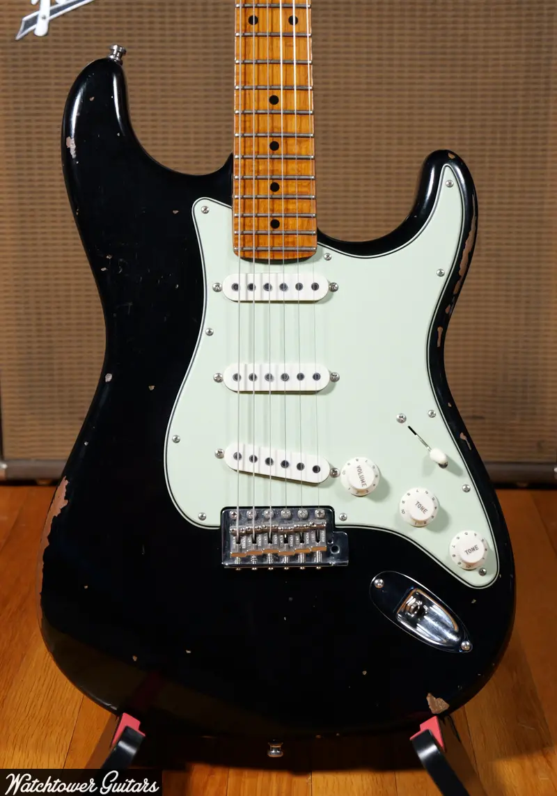 2020 Fender Custom Shop '60 Stratocaster Gt11 Relic Black Roasted Maple Neck 1