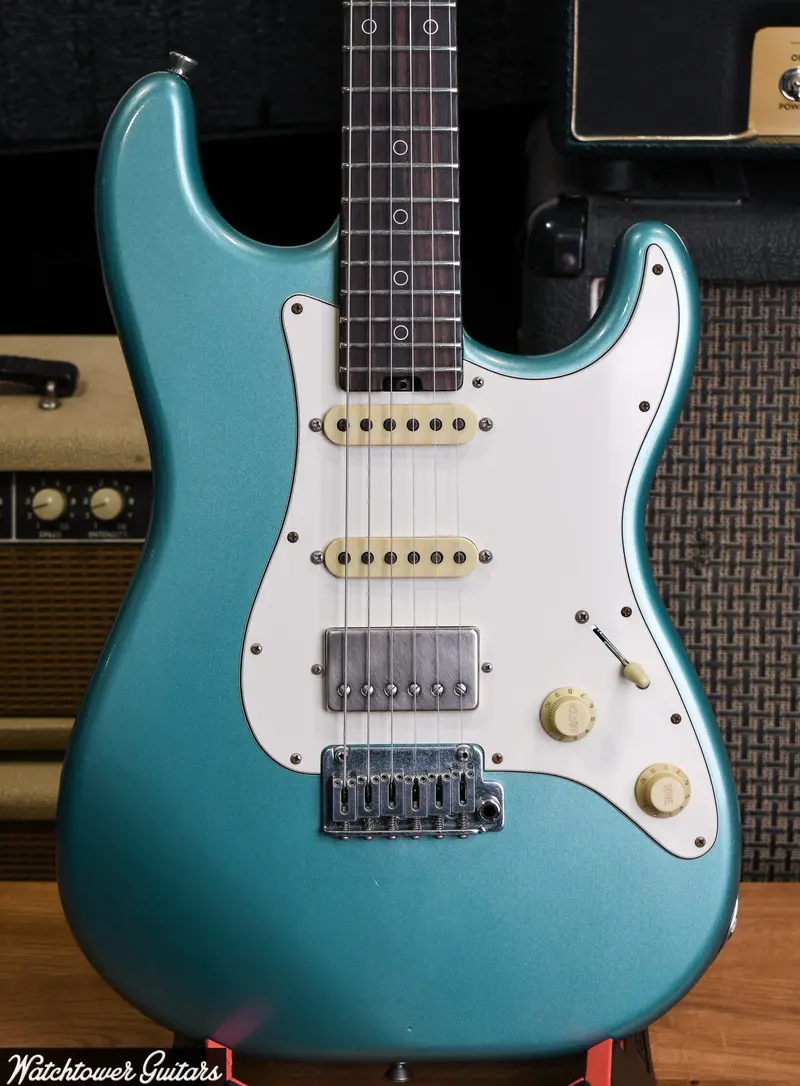2020 Schecter Custom Shop Nick Johnston Teal Green Metallic Aged Nitro 1