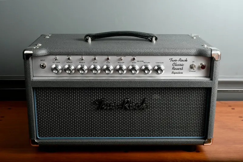 2020 Two Rock Classic Reverb Signature 50 Watt Tube Rectified Head Grey Tolex 1