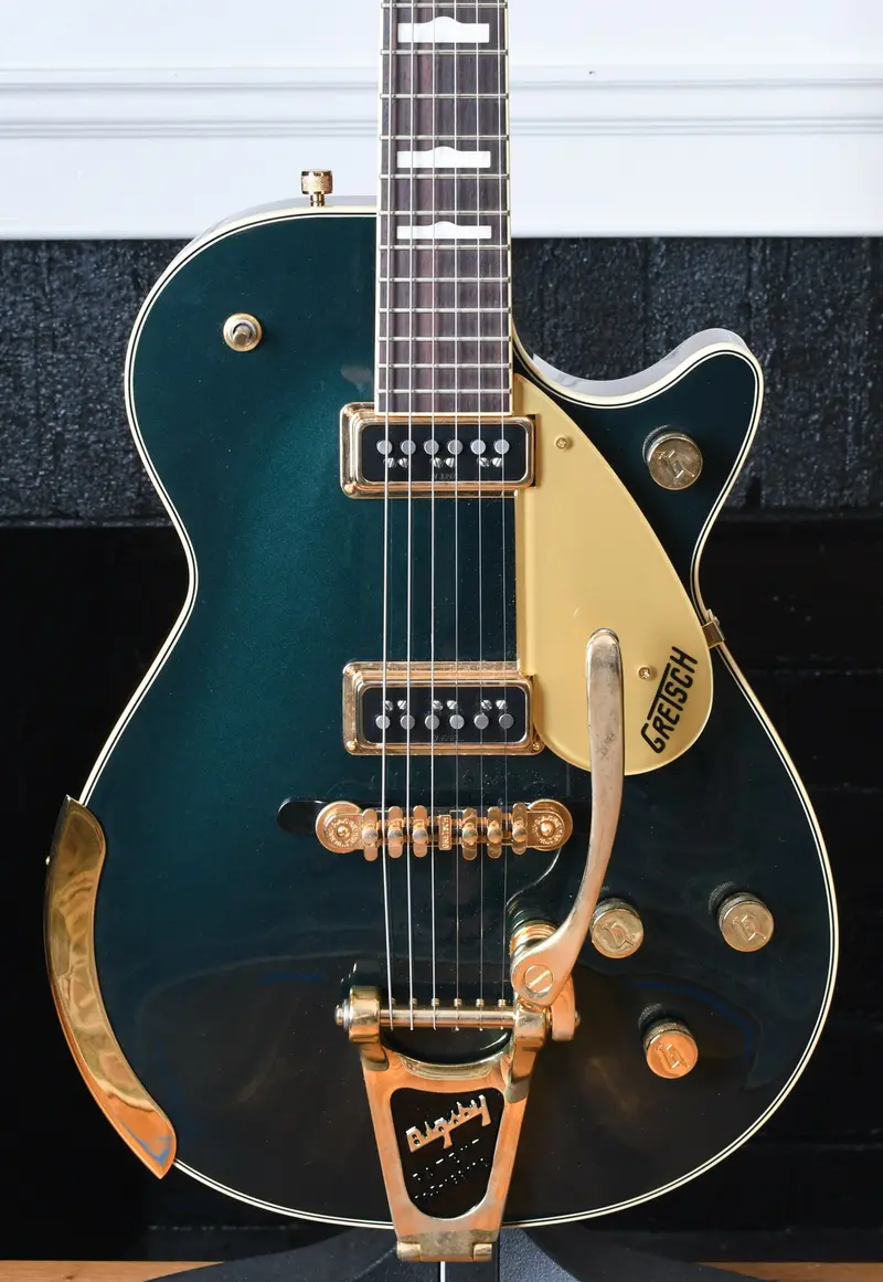 2021 Gretsch G6128t-57 Vintage Select ’57 Duo Jet With Bigsby Cadillac Green 1