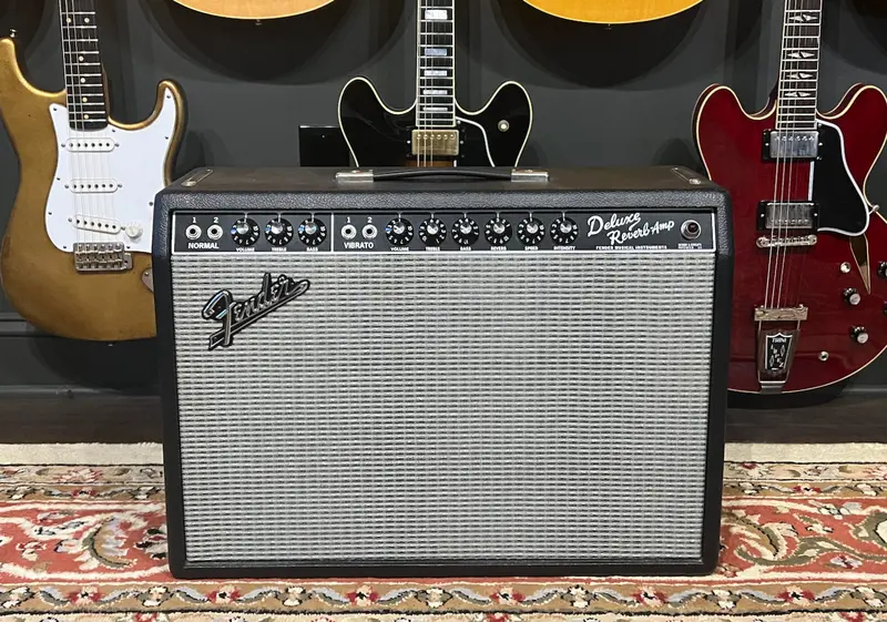 2022 Alessandro Fender Deluxe Reverb 1X12 Combo Black Tolex 1