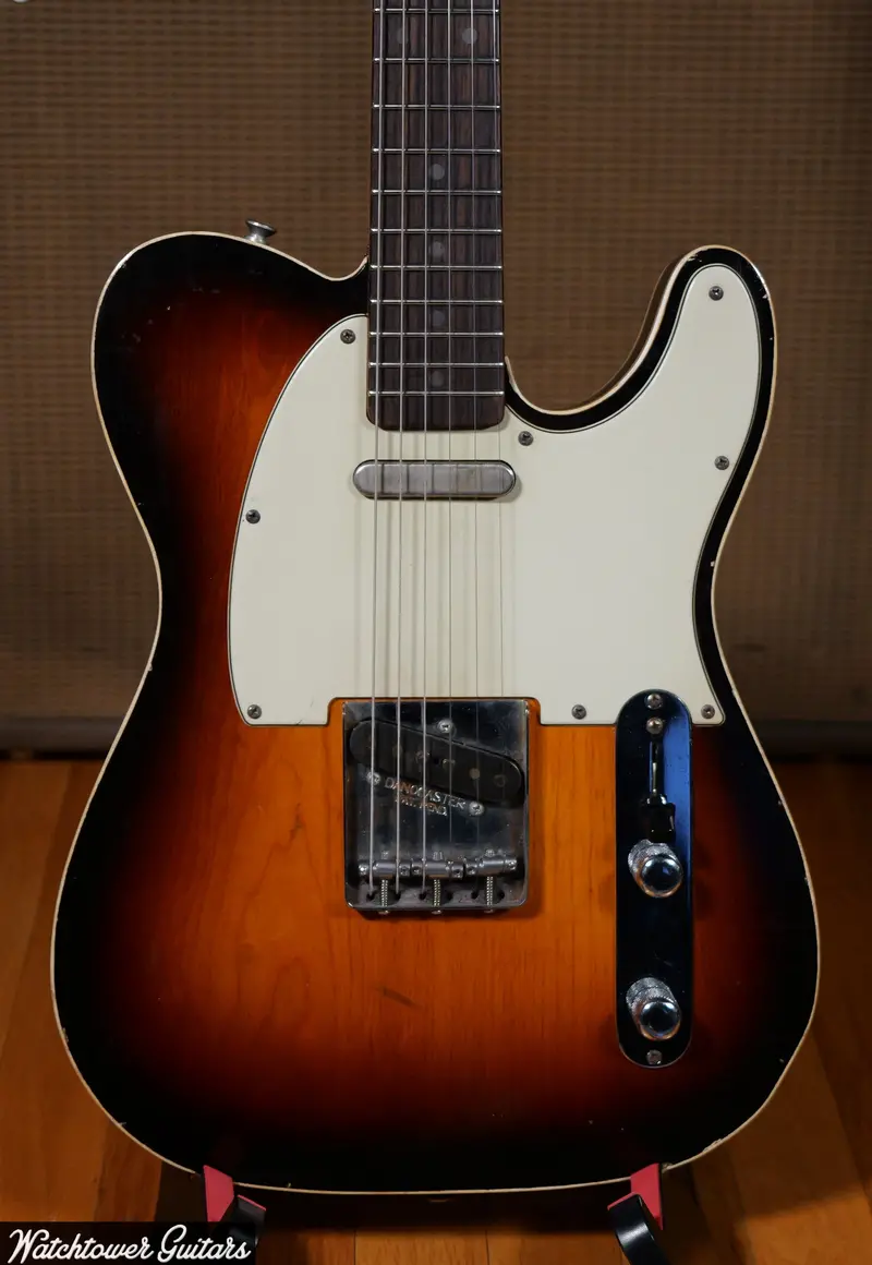 2022 Danocaster Single Cut Double Bound Sunburst 1