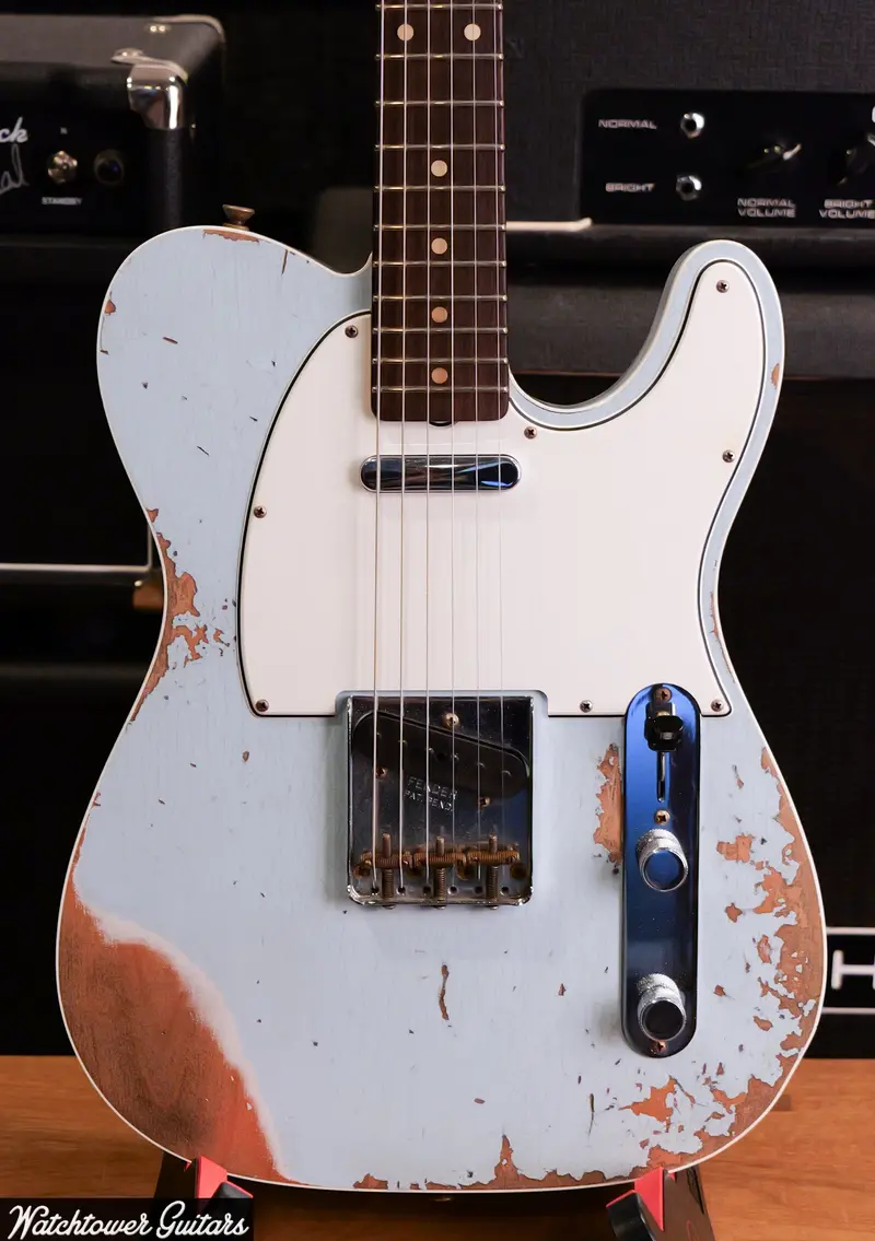2022 Fender Custom Shop 1960 Telecaster Custom Heavy Relic Sonic Blue 1