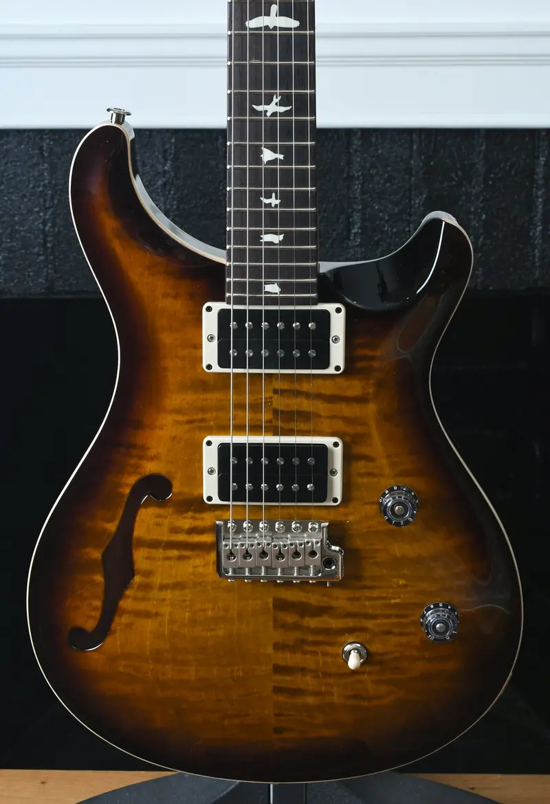 2022 Paul Reed Smith Prs Ce 24 Semi Hollow Black Amber 1