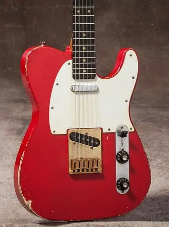 2023 Nacho Telecaster Muddy Waters *Custom Color* Aged Manzana Red #38007 1
