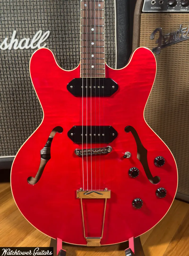 2024 Heritage H-530 Hollow Electric Guitar Trans Cherry 1
