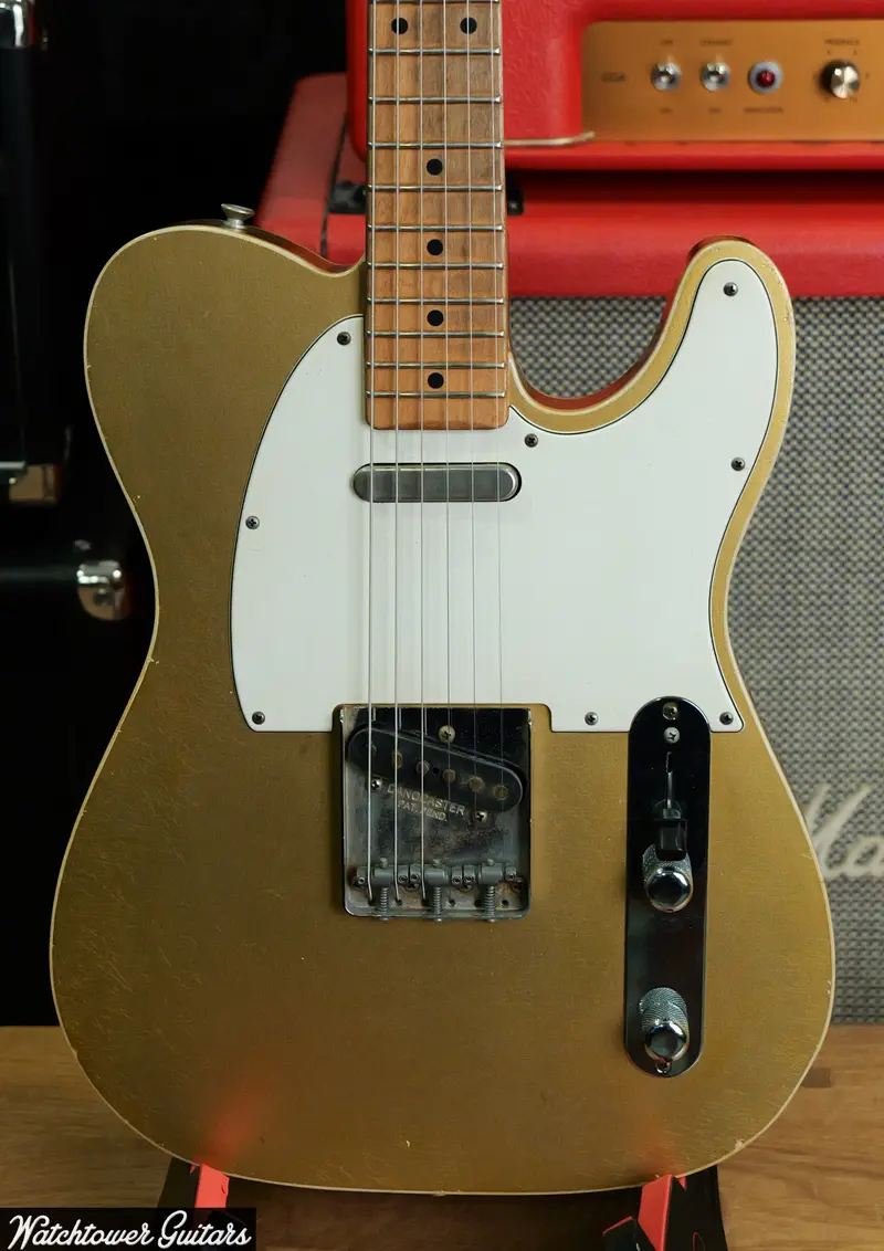 2025 Danocaster Single Cut Double Bound Firemist Gold 1