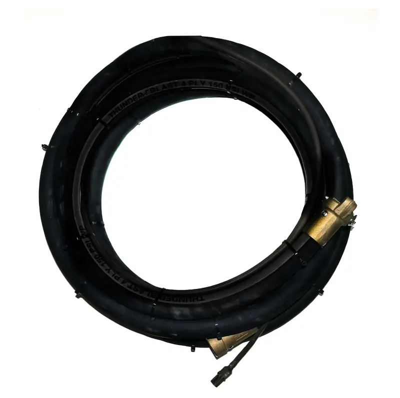 3/4" Id Blast Hose With Electric Line, Nozzle Holder, Two-Lug Kf Hose Coupling, 25 Ft 1