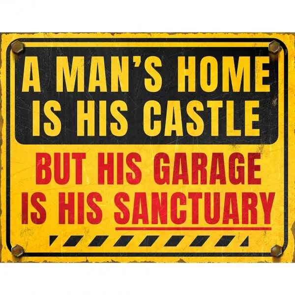 A Mans Home Is His Castle Metal Sign Reproduction 41Cm X 32Cm - Msi2711 1