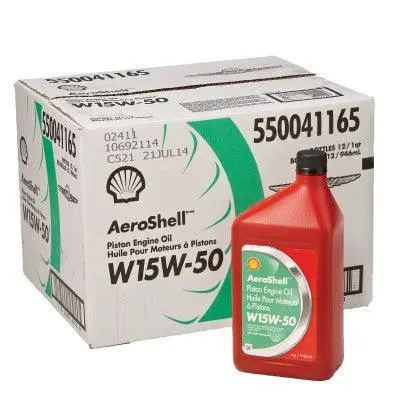 Aeroshell W 15W-50 Semi-Synthetic Motor Oil For Aircraft Piston Engines - Case 1