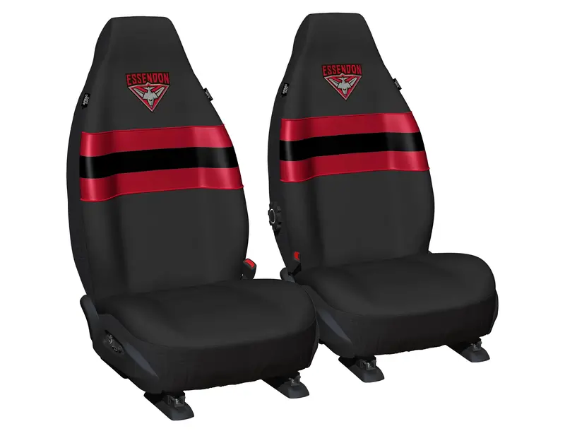 Afl Seat Cover Essendon Universal Size 60 Front Pair - Ppafless6/2 1