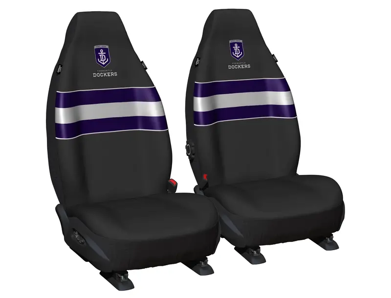 Afl Seat Cover Fremantle Universal Size 60 Front Pair - Ppaflfre6/2 1