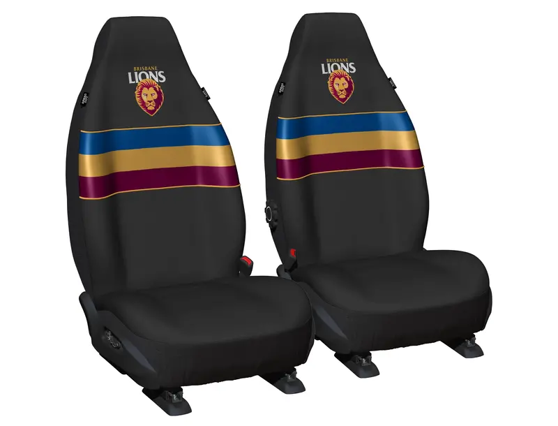 Afl Seat Cover Lions Universal Size 60 Front Pair - Ppafllio6/2 1