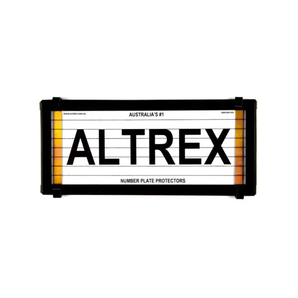 Altrex Act, Sa, Wa Motorbike Black Number Plate Protectors - With Lines - 9Wdmbl 1