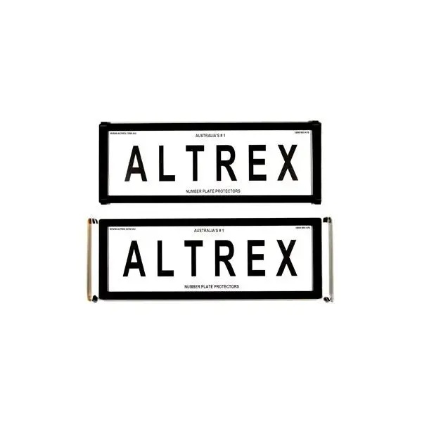 Altrex Advanced 6 Figure Black Number Plate Protectors - Without Lines - 6Onlc 1