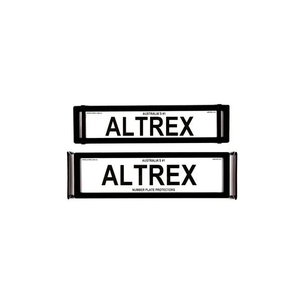 Altrex Advanced Premium Black Number Plate Protectors - Without Lines - 6Onlpc 1