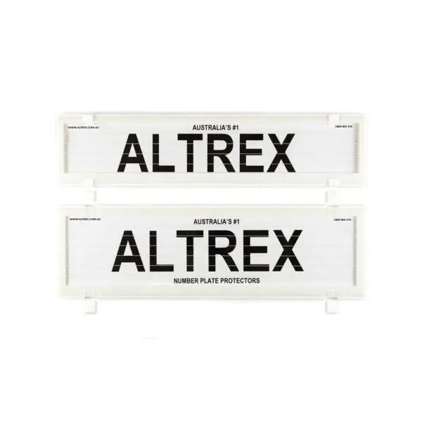 Altrex Nsw & Sa Premium / Slimline White Number Plate Protectors - With Lines - 6Lpw 1