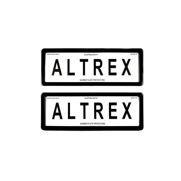 Altrex Standard 6 Figure Black Number Plate Protectors - Without Lines - 6St 1