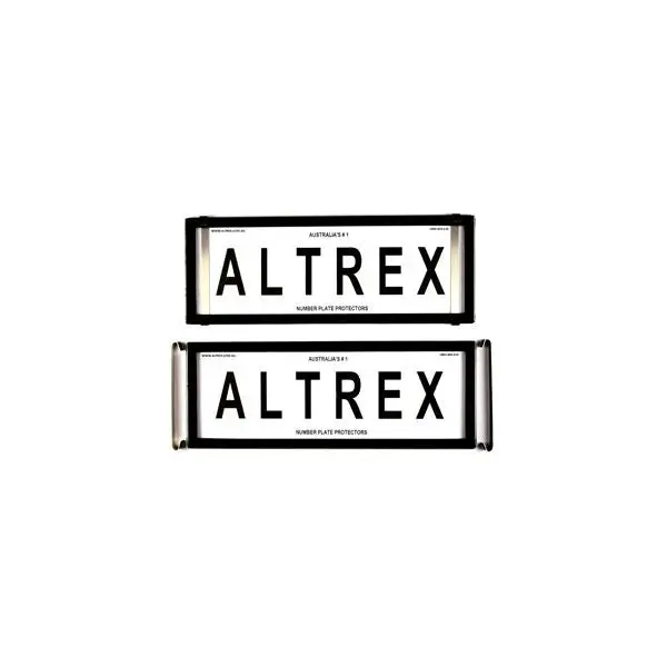 Altrex Superior 6 Figure Black Clear Number Plate Protectors - Without Lines - Npp6c 1