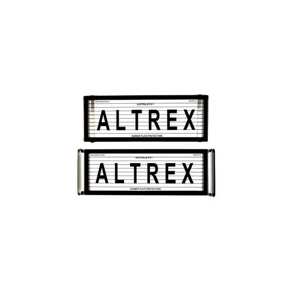 Altrex Superior 6 Figure Black Number Plate Protectors - With Lines - Npp6 1