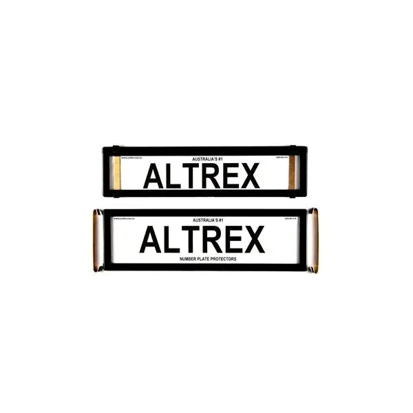 Altrex Superior Premium Black Clear Number Plate Protectors - Without Lines - Npp6pc 1