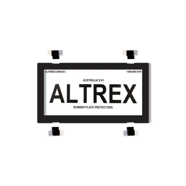 Altrex Ultimate Motorbike Black Number Plate Protector - Without Lines - 9Dmbnl 1