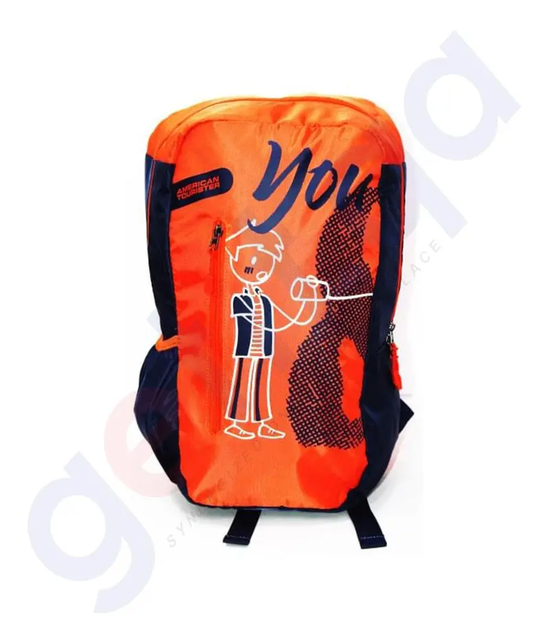 American Tourister Amt Bff Backpack 03 Orange School Bag 1