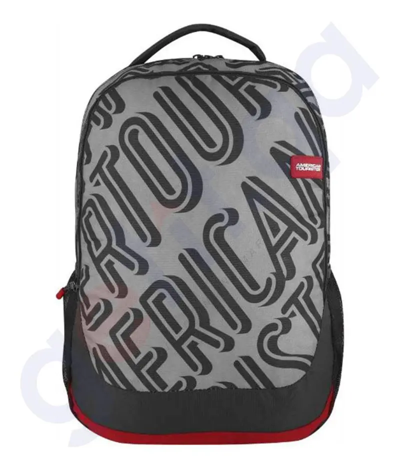 American Tourister Pop Plus School Bag Grey And Red 1
