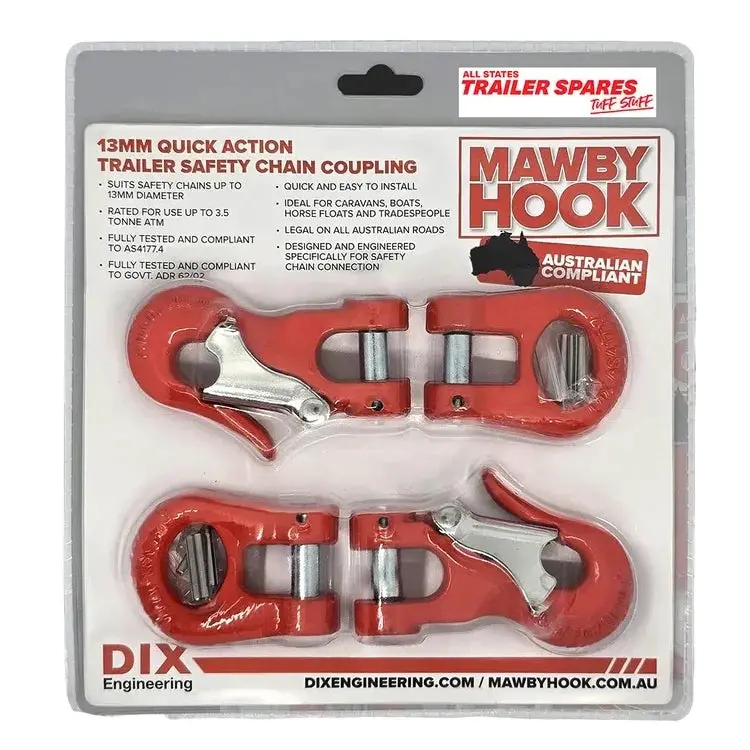 Astss 13Mm Quick Action Trailer Safety Chain Coupling - Rmawbyhook 1