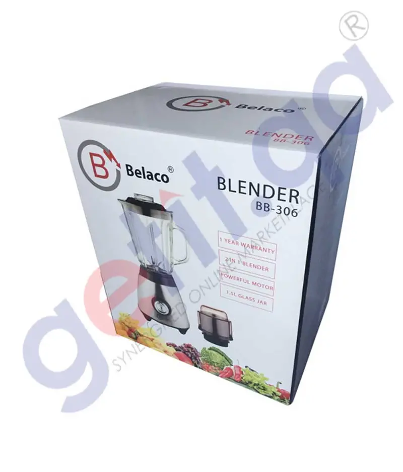 Belaco Blender With Jar & Grinder Bb-306 1