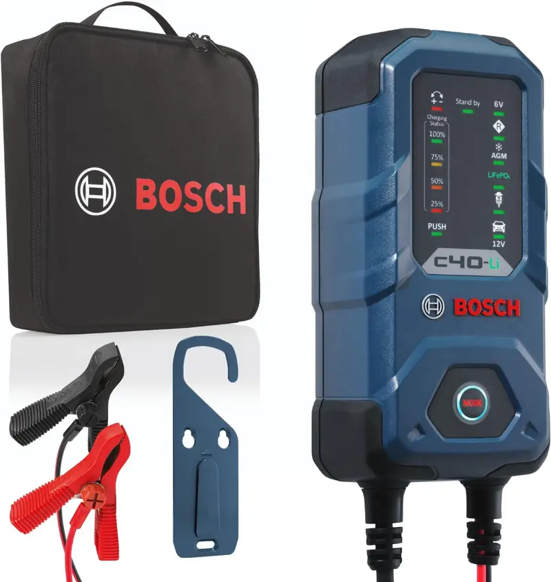 Bosch C80-Li 15A 6V/12V Next-Gen Battery Charger (Compatible With Agm, Efb, Gel, Sli, Lifep04) 1