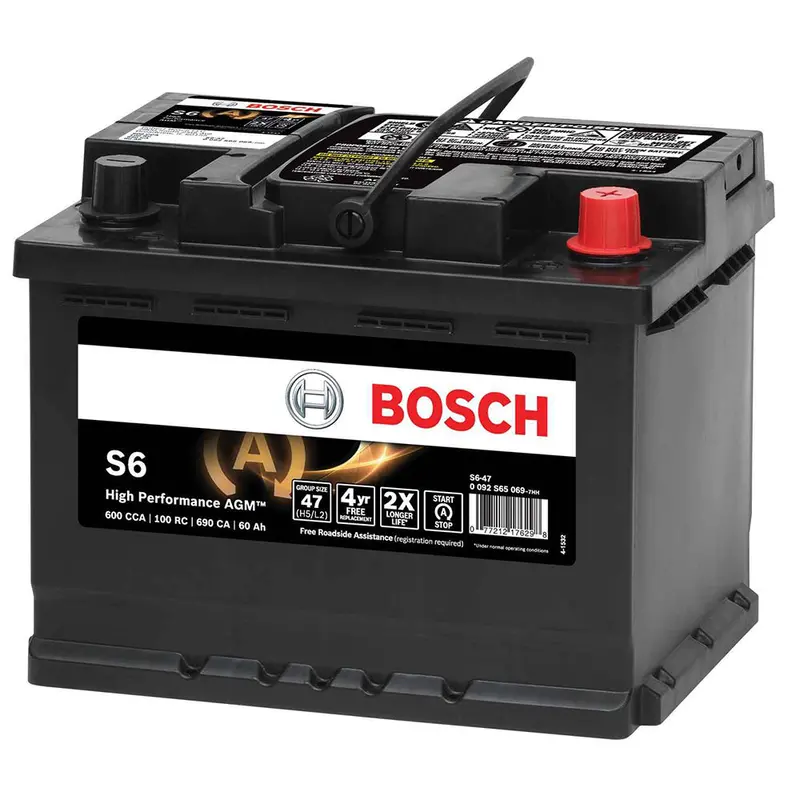 Bosch S6-47 Automotive Agm Battery (Group 47) S6 Flat Plate Agm Battery 1