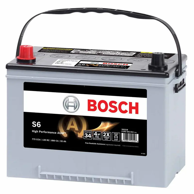 Bosch S6521b Automotive Agm Battery (Group 34) S6 Flat Plate Agm Battery 1