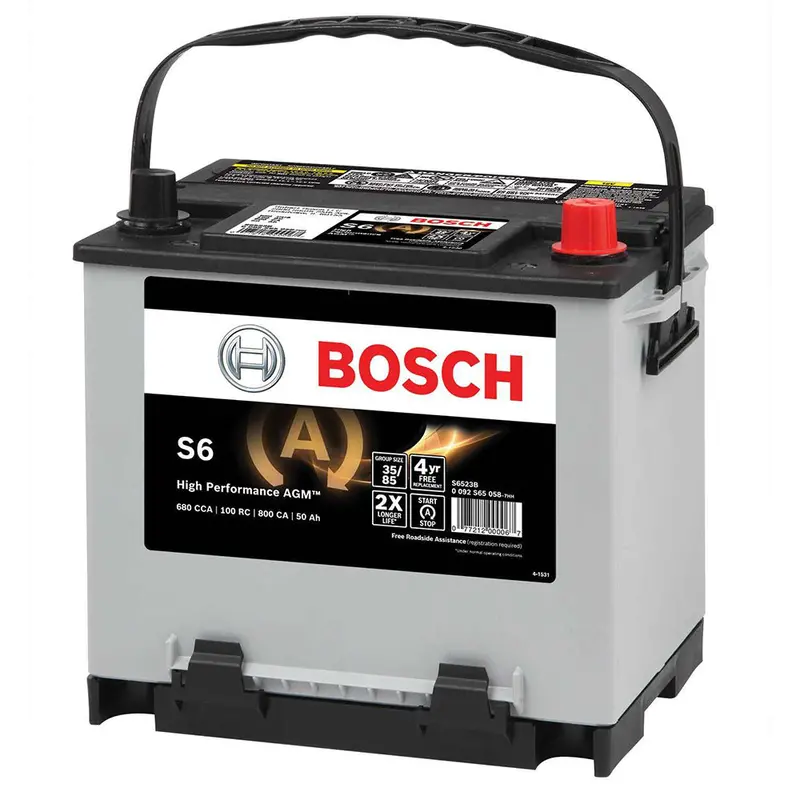 Bosch S6523b Automotive Agm Battery (Group 35/85) S6 Flat Plate Agm Battery 1