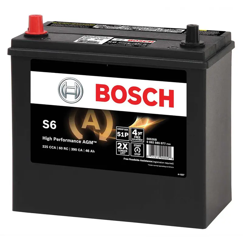 Bosch S6535b Automotive Agm Battery (Group S46b24r) S6 Flat Plate Agm Battery 1
