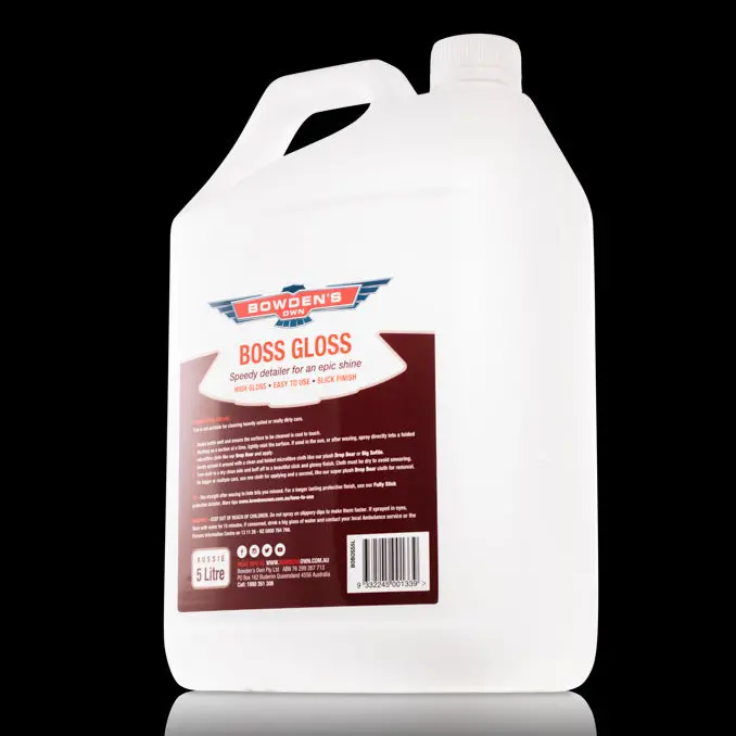 Bowden's Own Boss Gloss 5L - Boboss5l (Bulky Item - Freight Applies) 1