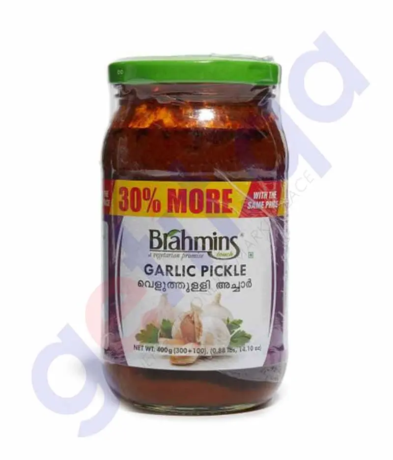 Brahmins Garlic Pickle 300G Bottle 1