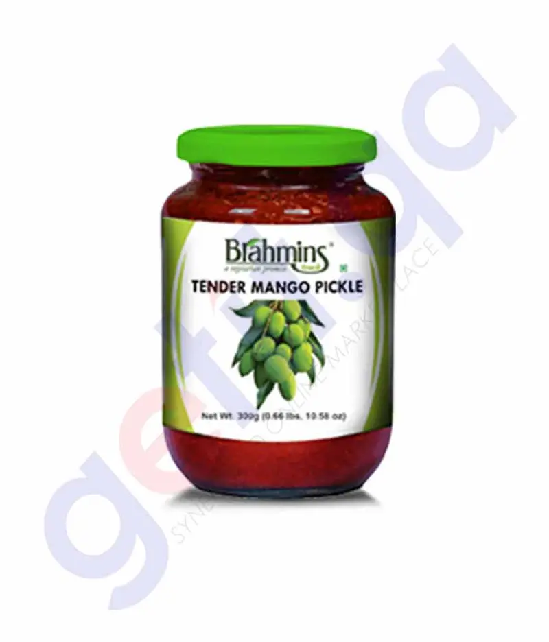 Brahmins Tender Mango Pickle 300G Bottle 1