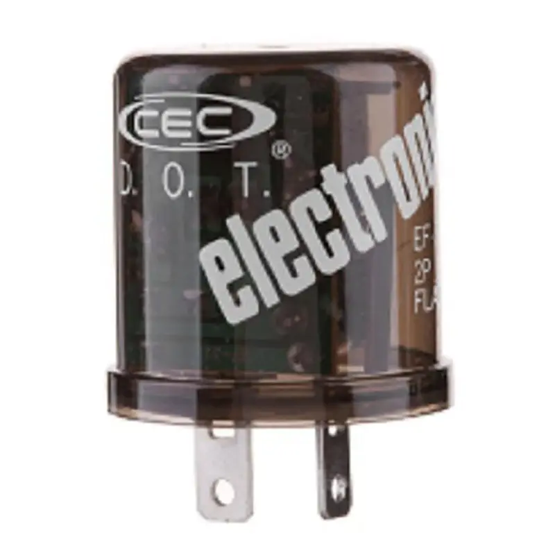 Cec Ef32 Electronic Turn Signal Flasher Relay, Round, 2 Prongs, 12 Volts 1