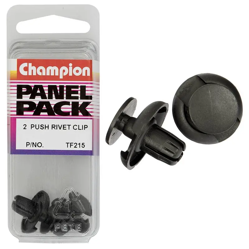 Champion Fasteners Push Rivets (20Mm Head, 10Mm Length, To Suit 8Mm Hole) - Pack Of 2 - Tf215 1