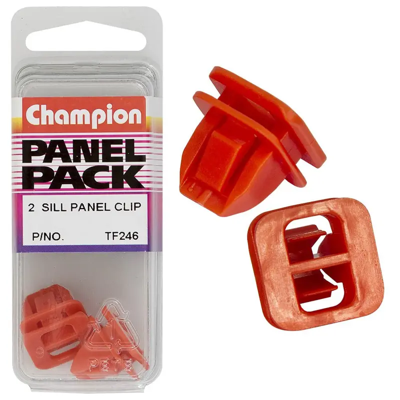Champion Fasteners Sill Panel Clips (17.9Mm Head, To Suit 13.6X9mm Hole, Red) - Pack Of 2 - Tf246 1